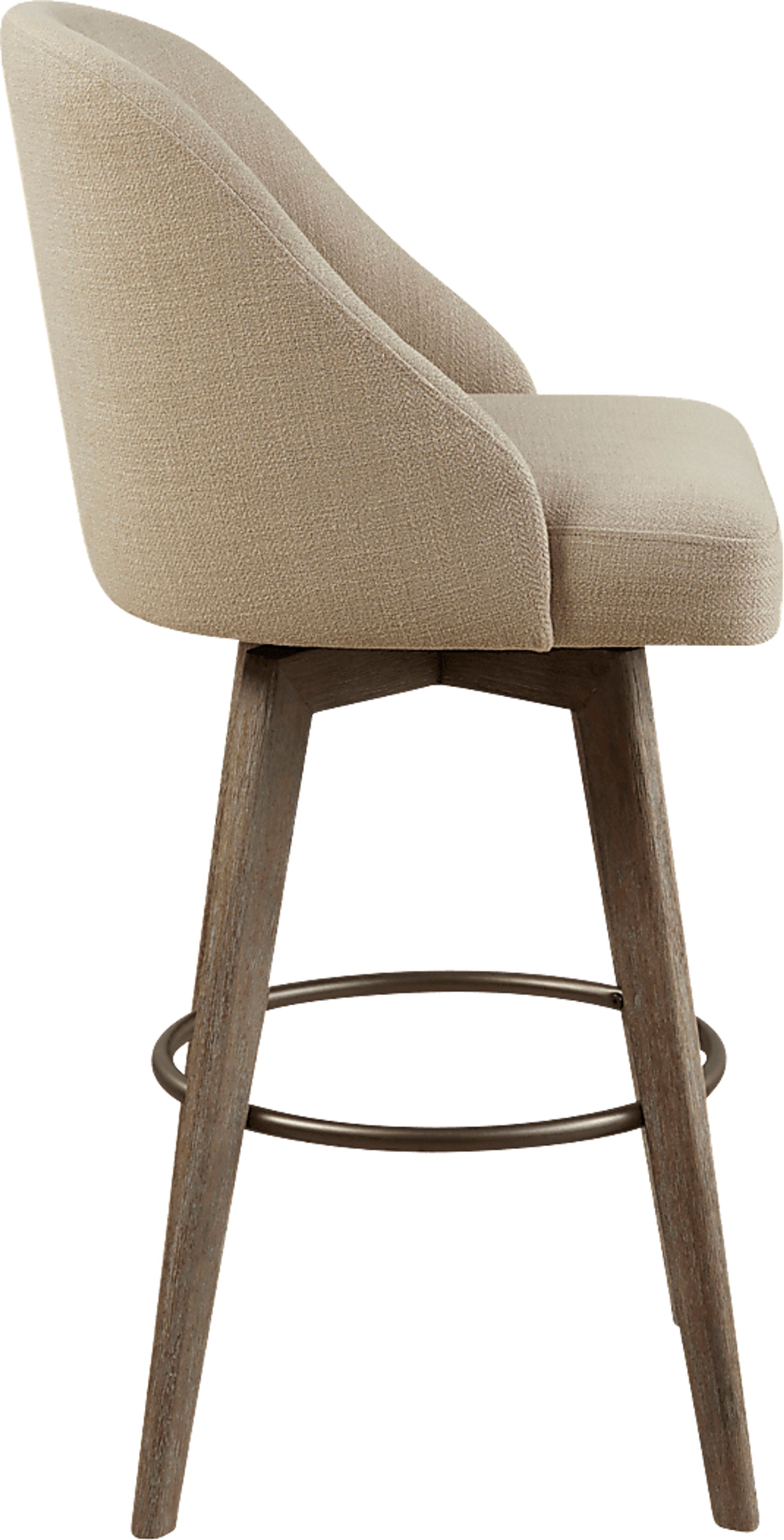 Dinmore Beige Swivel Barstool - Image 2