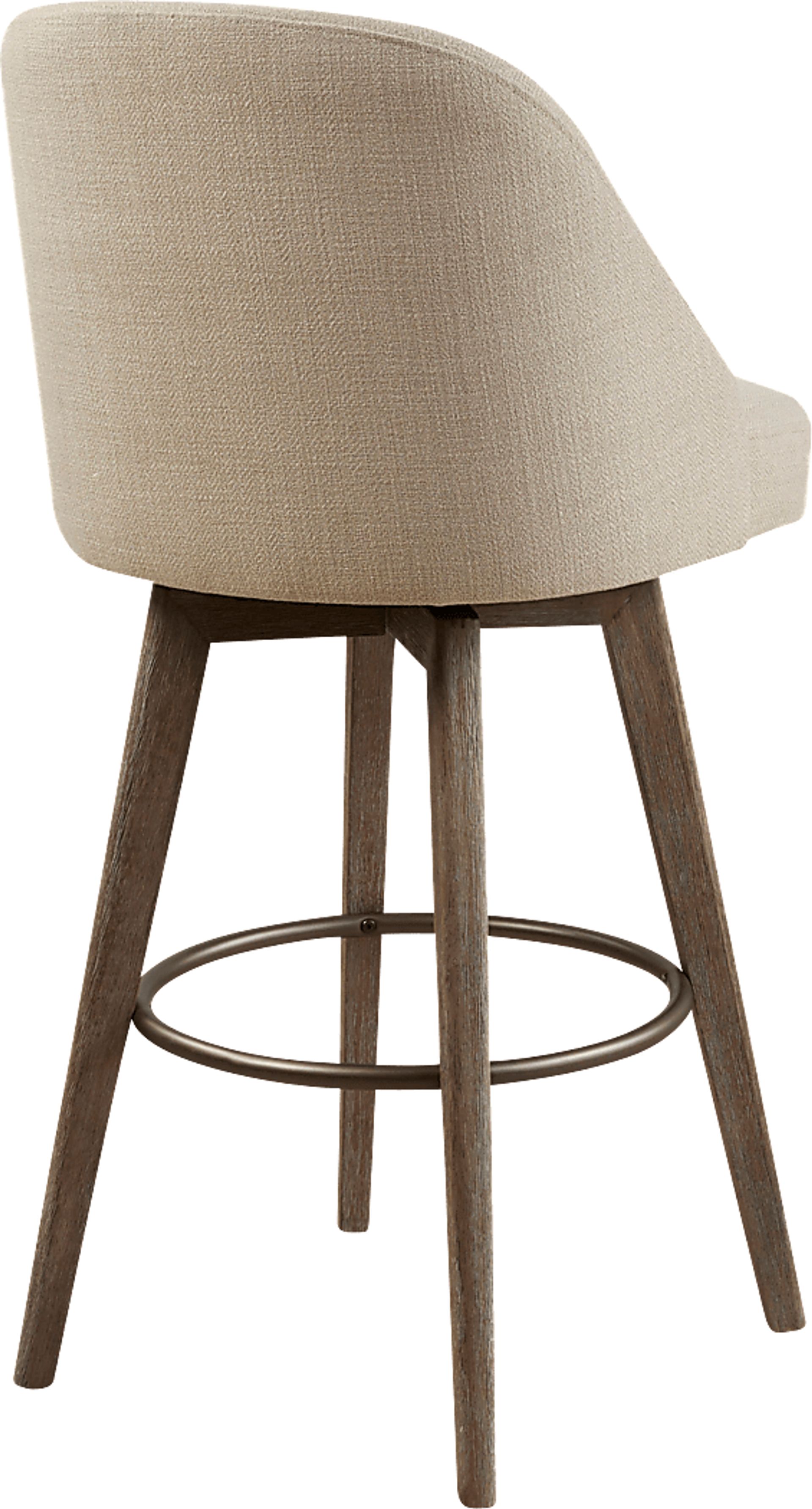 Dinmore Beige Swivel Barstool - Image 3
