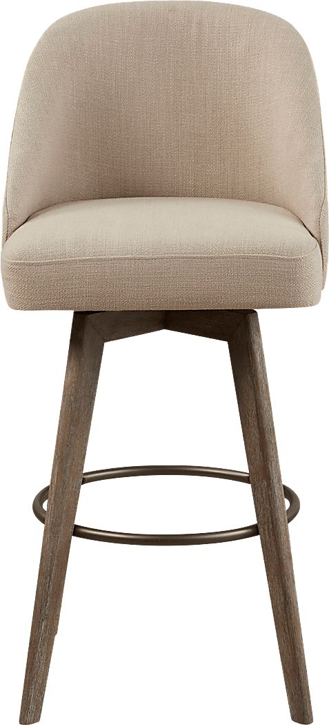 Dinmore Beige Swivel Barstool