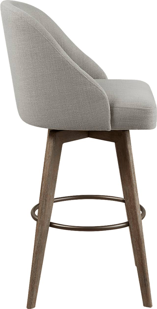 Dinmore Gray Swivel Barstool - Thumbnail - Image 2