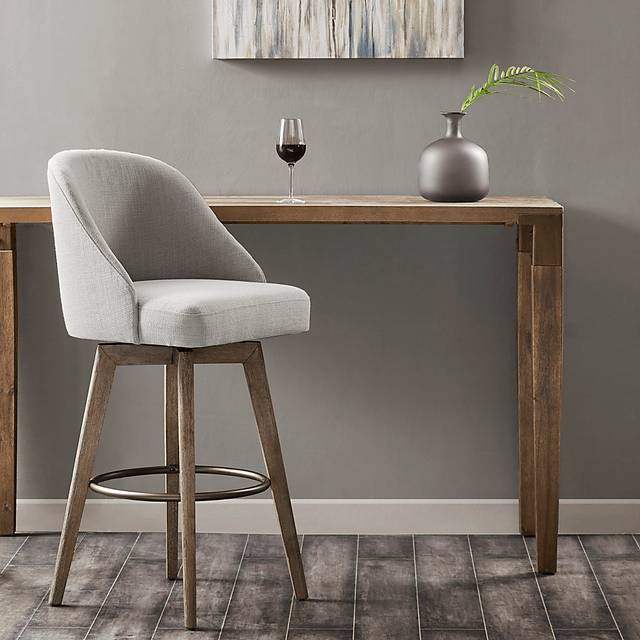 Dinmore Gray Swivel Barstool - Thumbnail - Image 6