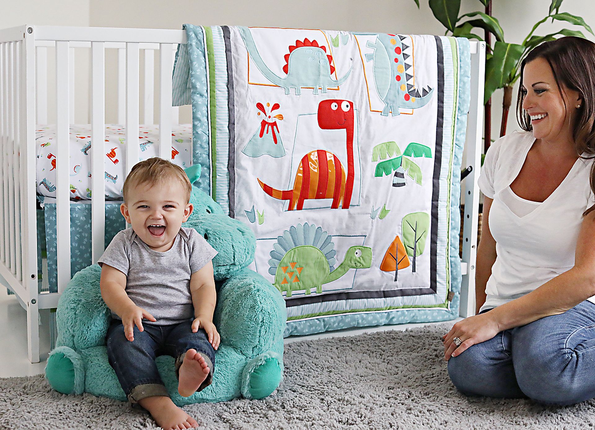 Dino Town Sky 3 Pc Baby Bedding Set - Image 8