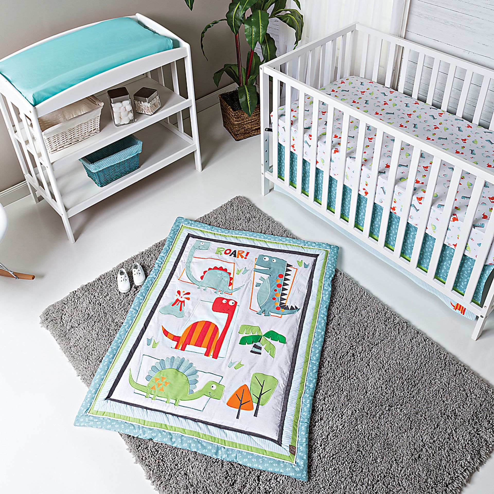 Dino Town Sky 3 Pc Baby Bedding Set - Image 9