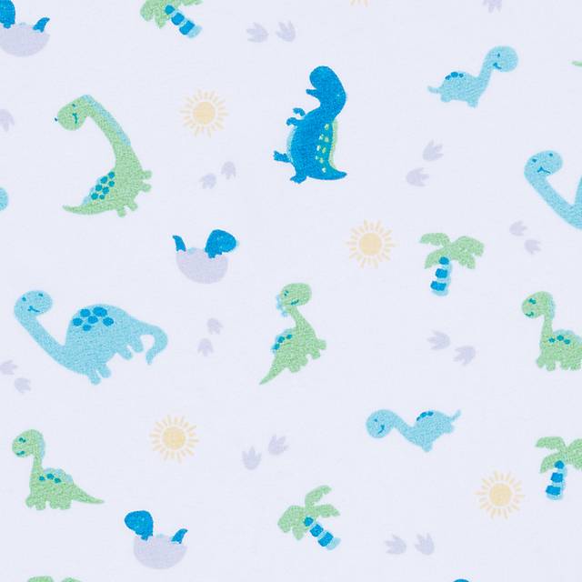 Dino Trail White 4 Pc Baby Bedding Set - Thumbnail - Image 17