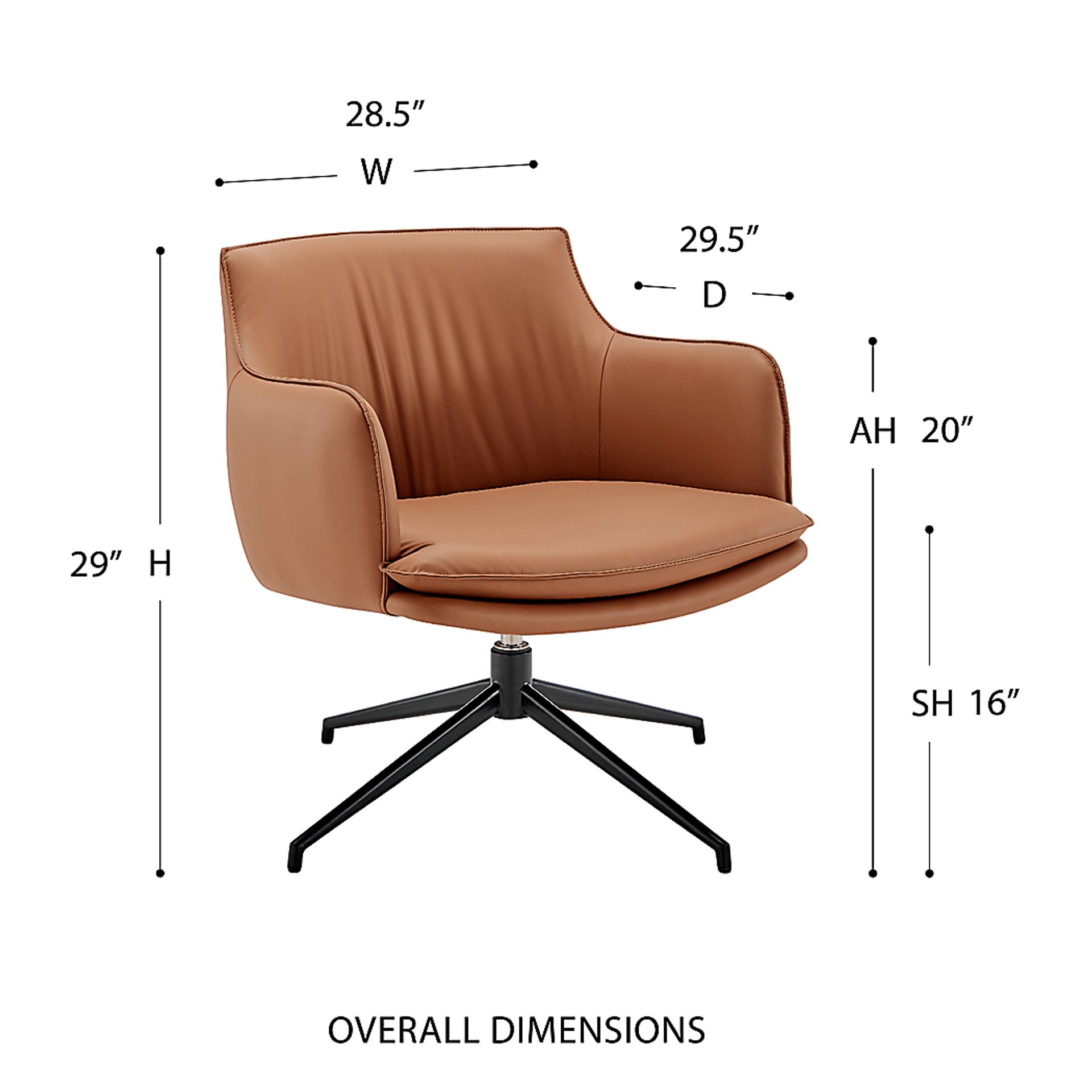 Dipaolo Caramel Swivel Accent Chair - Image 9