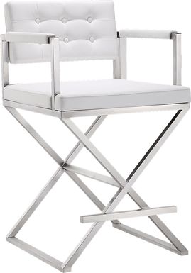 Director White Counter Height Stool