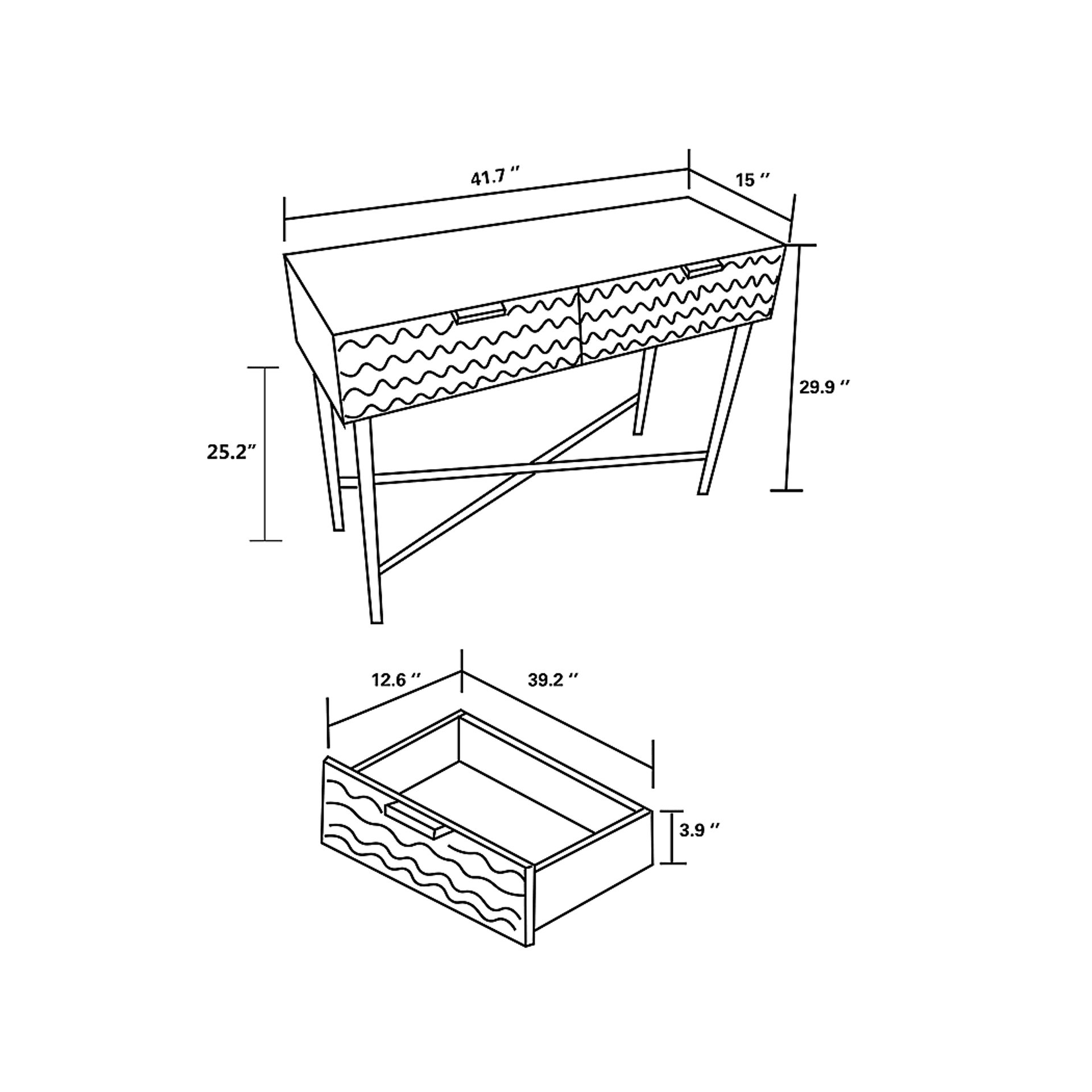 Dishion White Sofa Table - Image 11