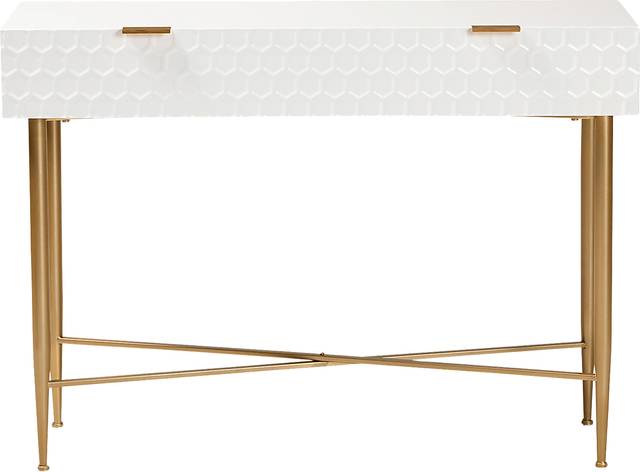 Dishion White Sofa Table - Thumbnail - Image 3