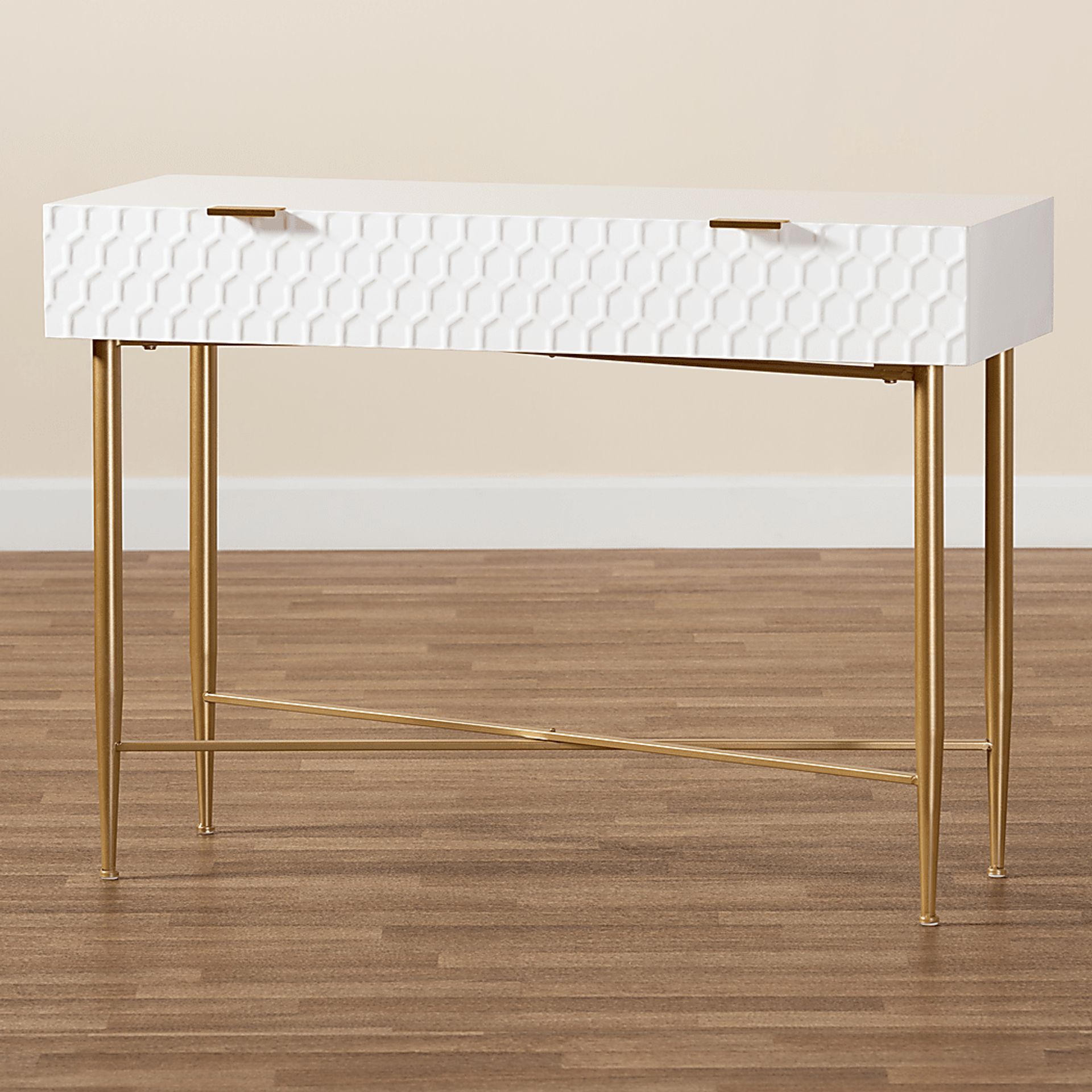 Dishion White Sofa Table - Image 8