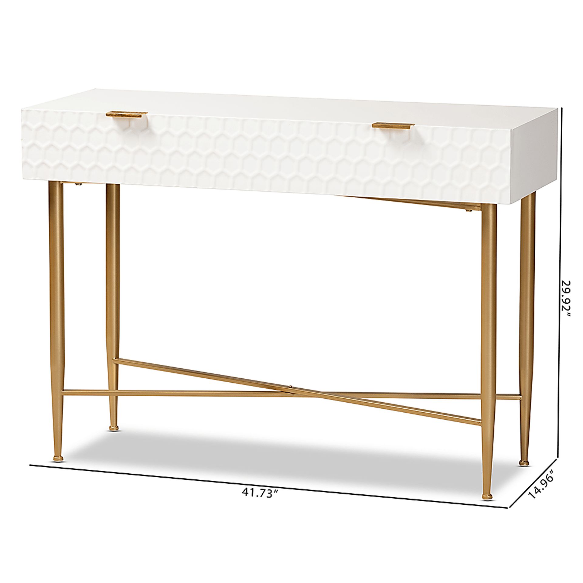 Dishion White Sofa Table - Image 10