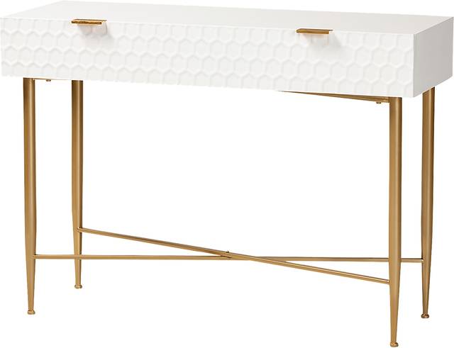 Dishion White Sofa Table - Thumbnail - Image 1