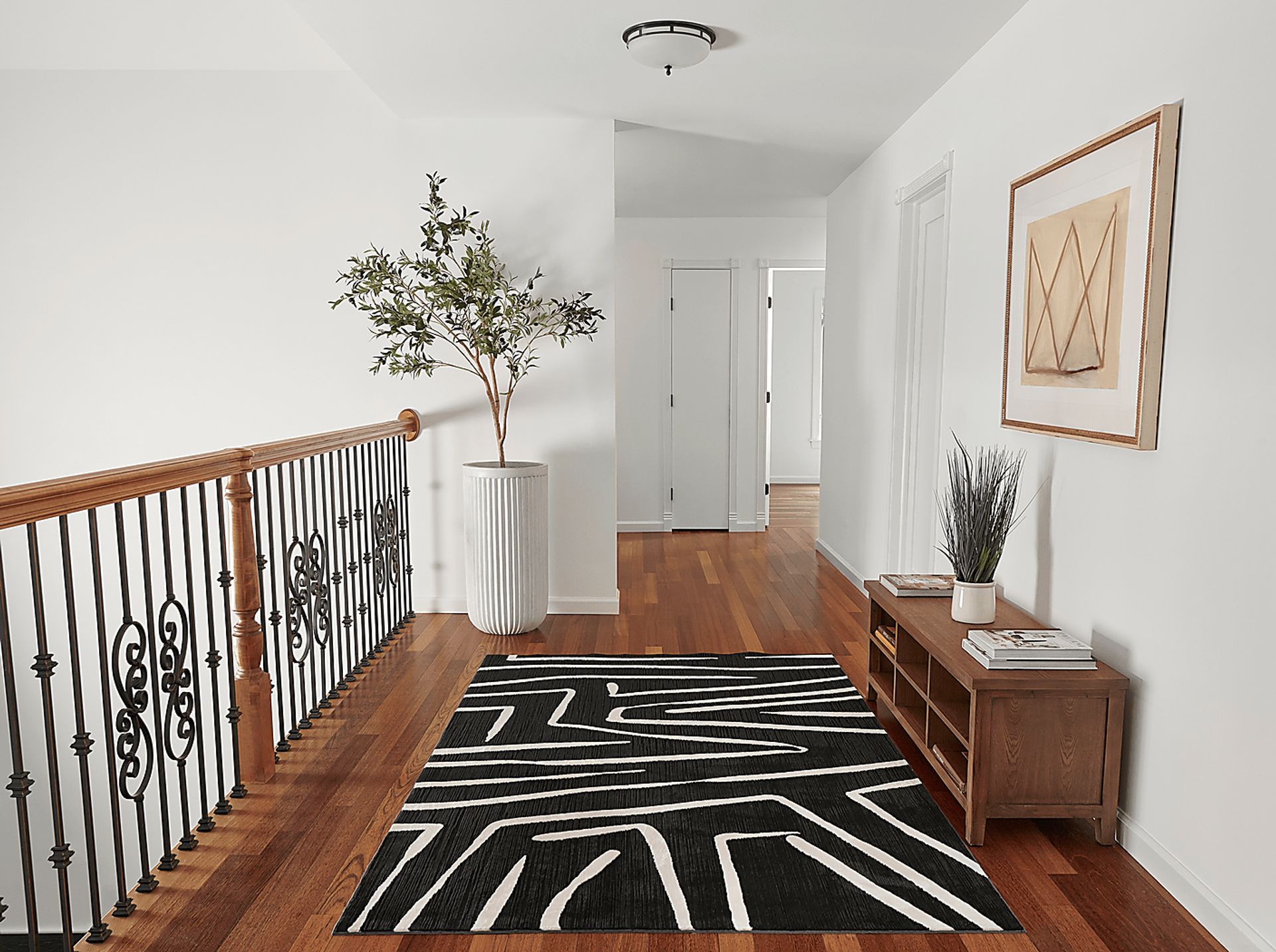 Dismon Black 3'11 x 5'7 Rug - Image 3