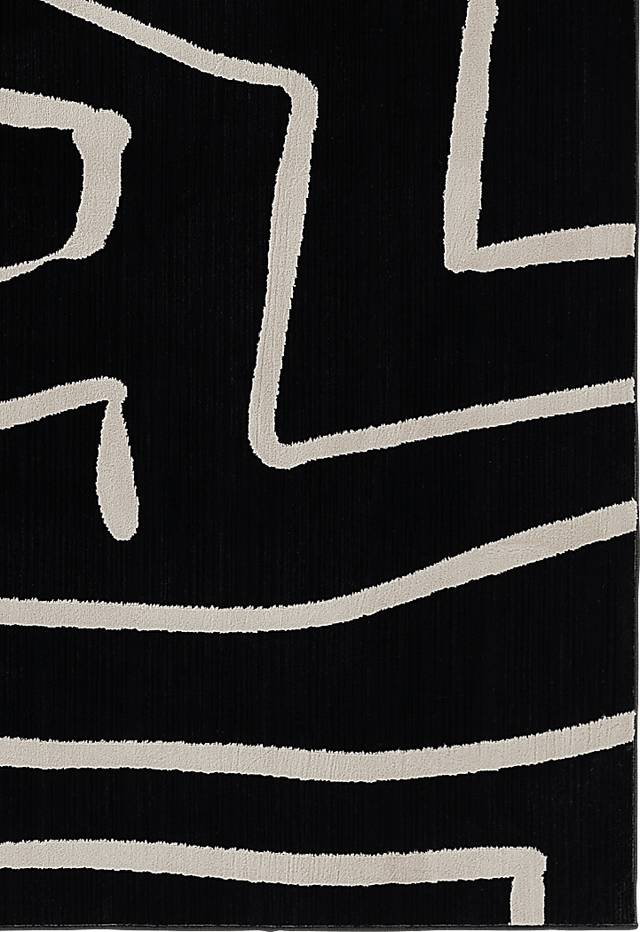 Dismon Black 5'3 x 7'6 Rug - Thumbnail - Image 5