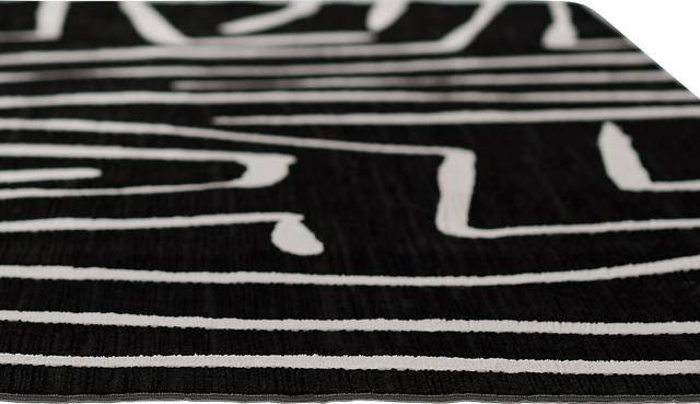 Dismon Black 5'3 x 7'6 Rug - Thumbnail - Image 9