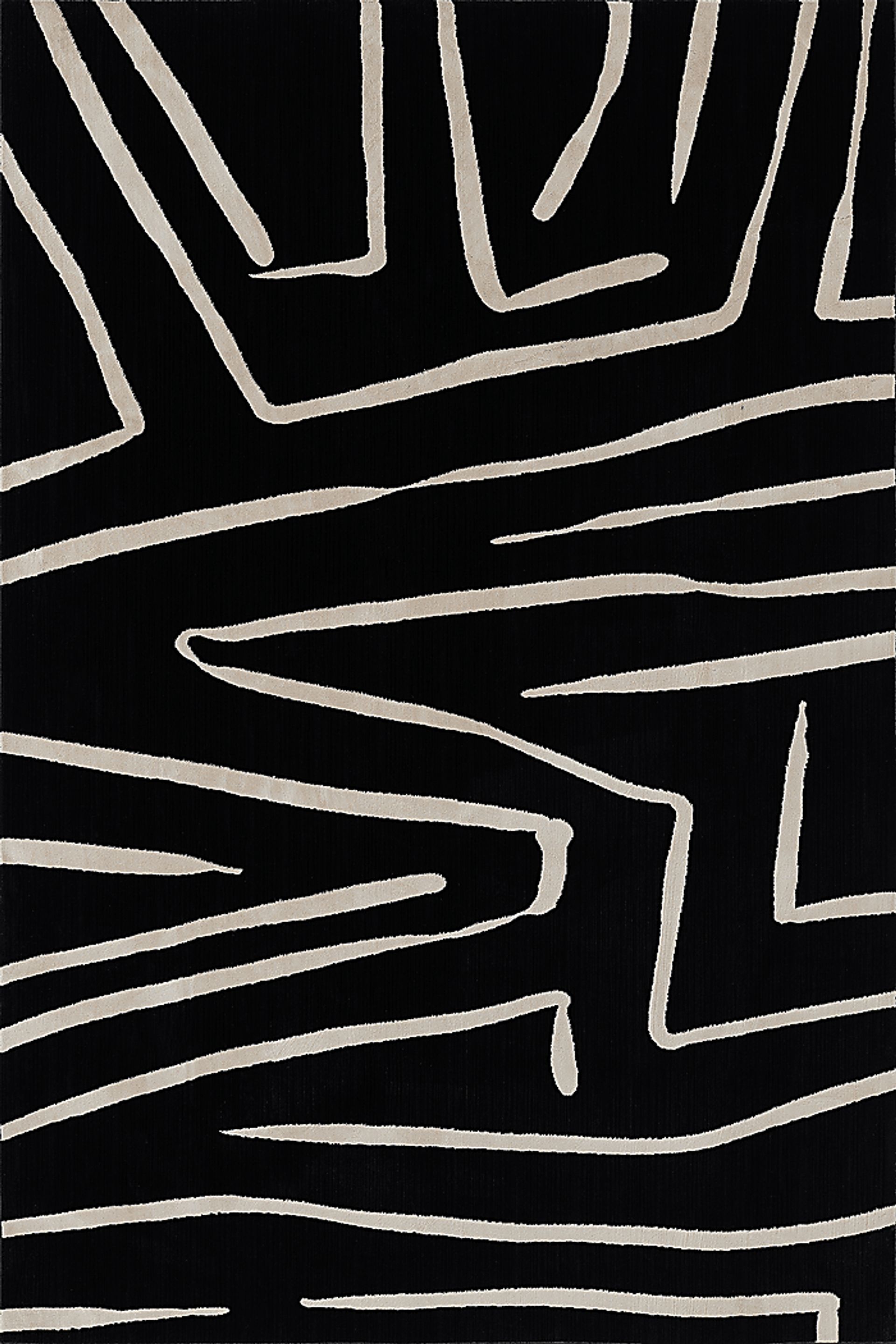 Dismon Black 5'3 x 7'6 Rug - Image 1