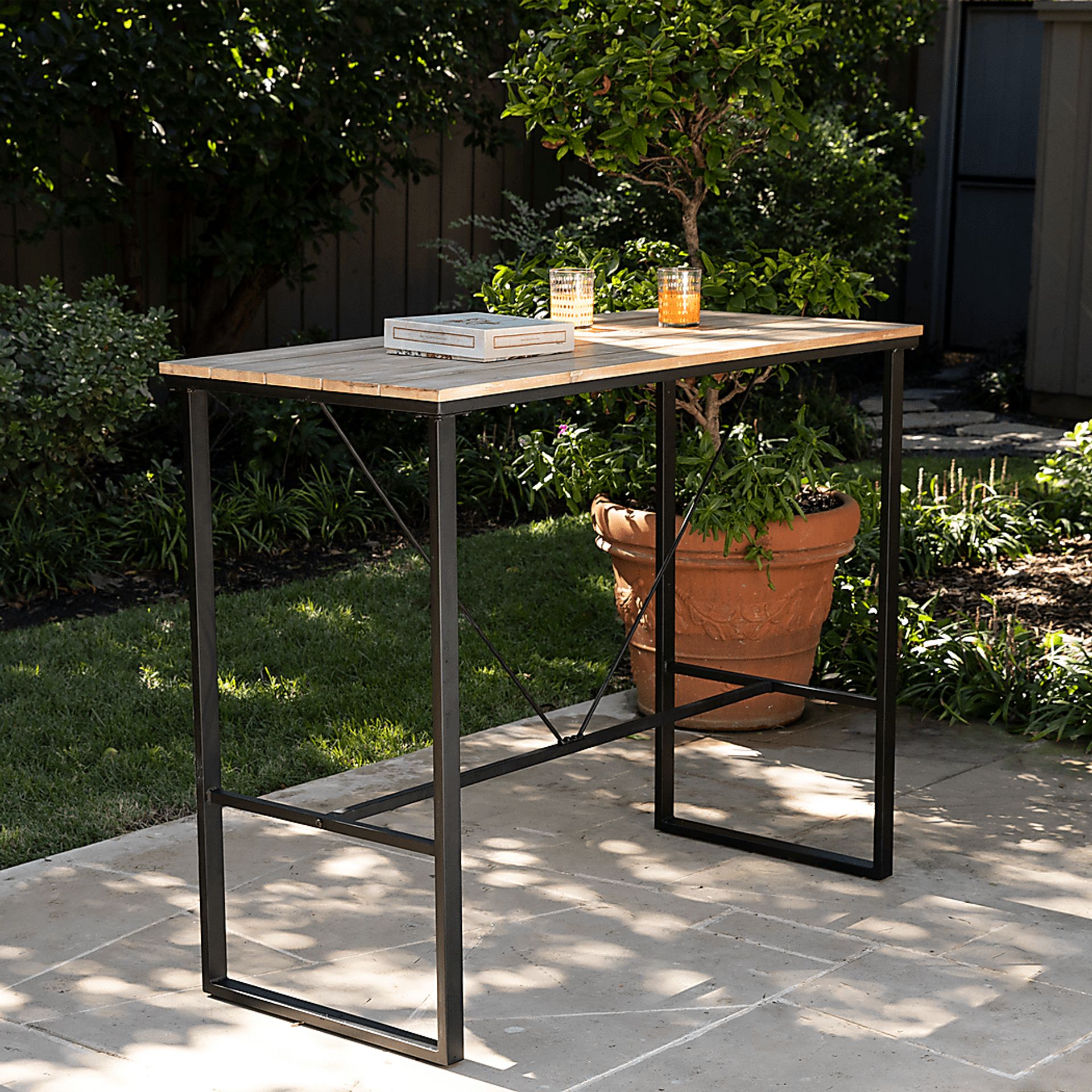 Dismuke Natural Outdoor Pub Table - Image 2