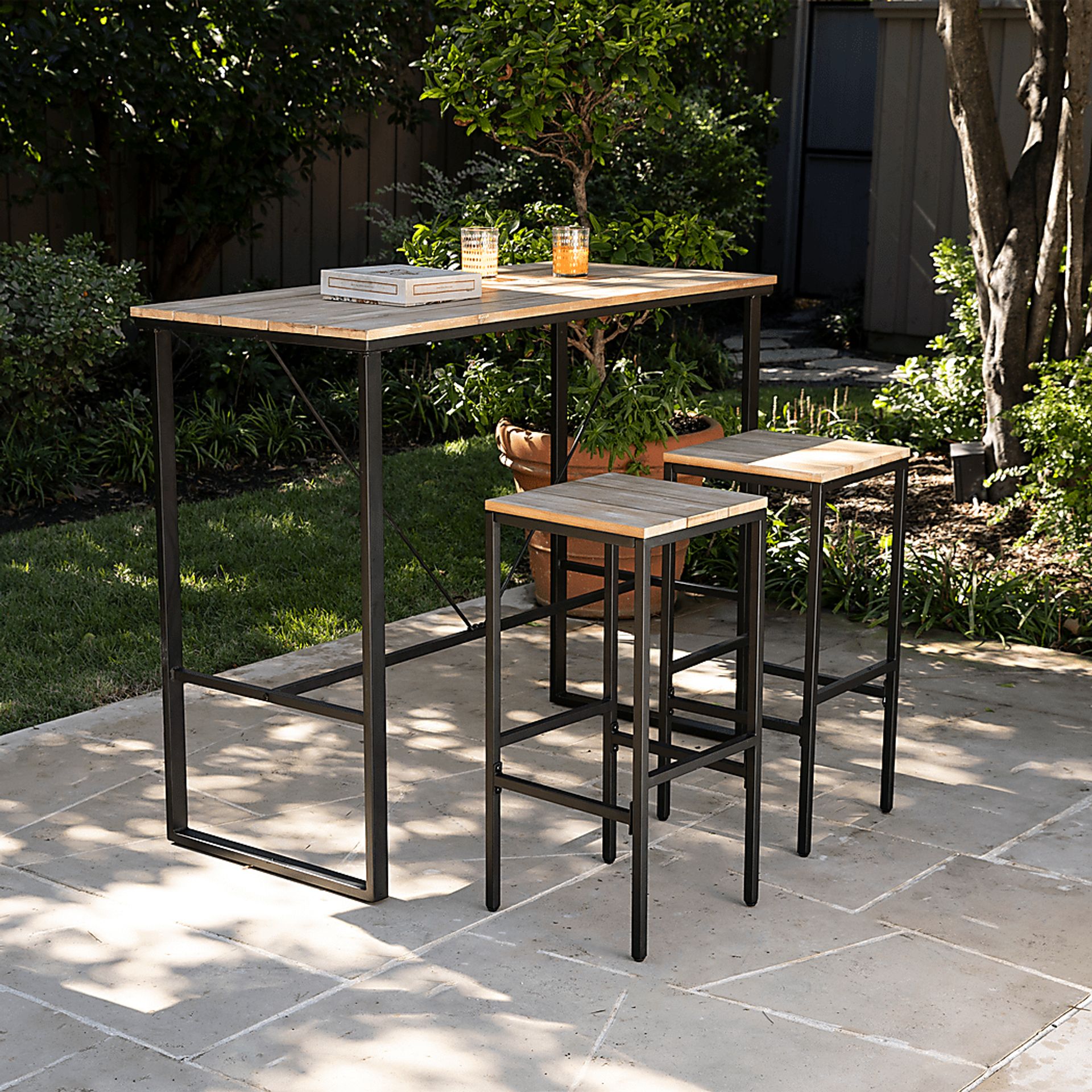 Dismuke Natural Outdoor Pub Table - Image 4
