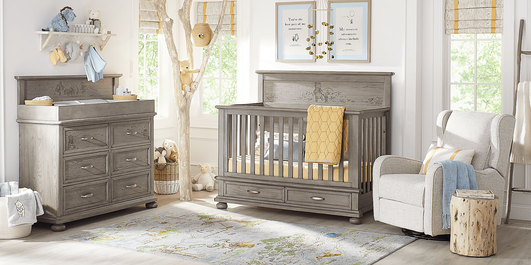 Pooh bear cheap crib