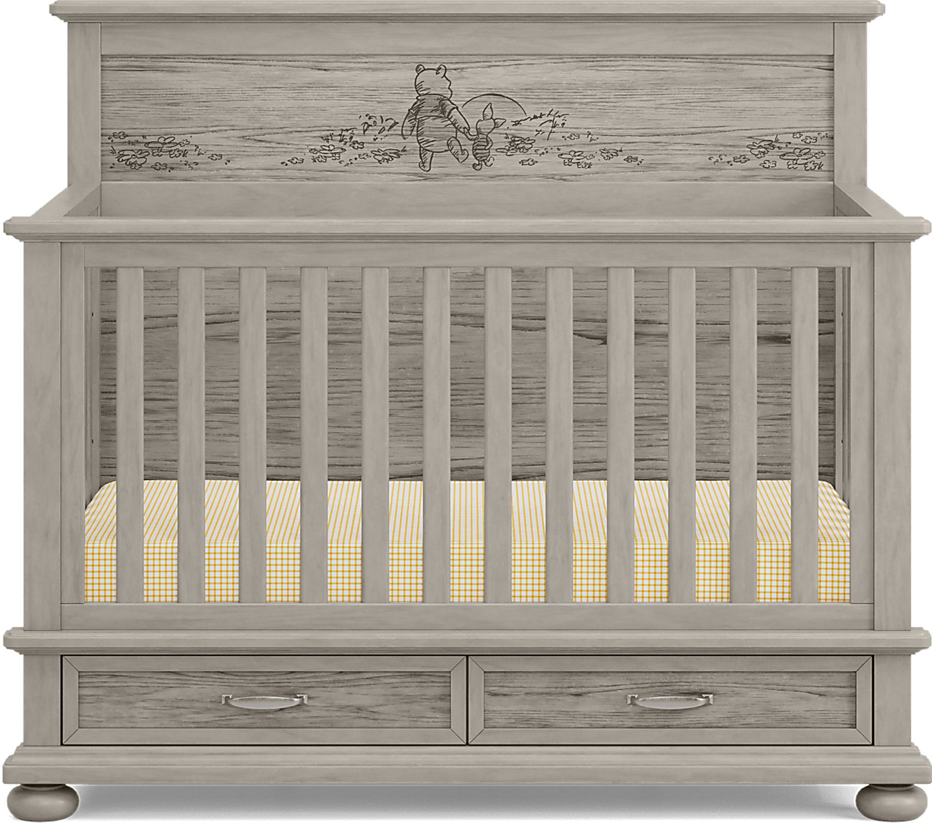 Disney Baby Woodland Adventures with Winnie the Pooh Classic Gray 5 Pc Nursery with Toddler Rails - Image 3