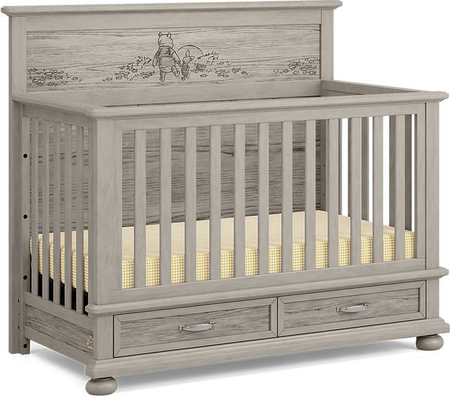 Disney Baby Woodland Adventures with Winnie the Pooh Classic Gray 5 Pc Nursery with Toddler Rails - Thumbnail - Image 2