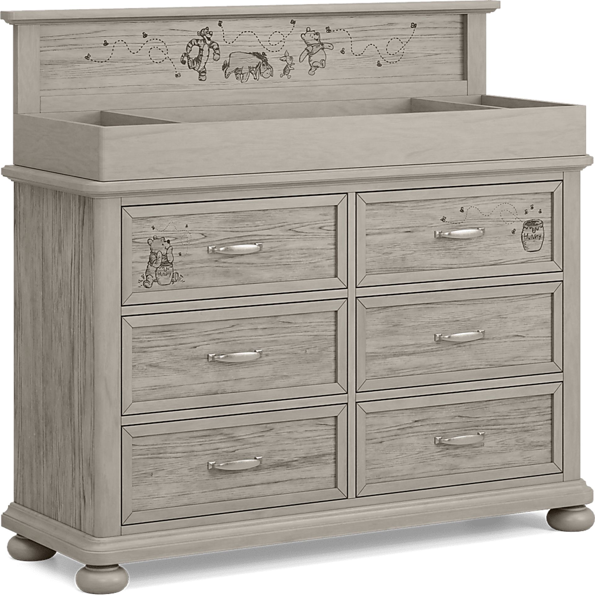 Disney Baby Woodland Adventures with Winnie the Pooh Classic Gray 5 Pc Nursery with Toddler Rails - Image 7