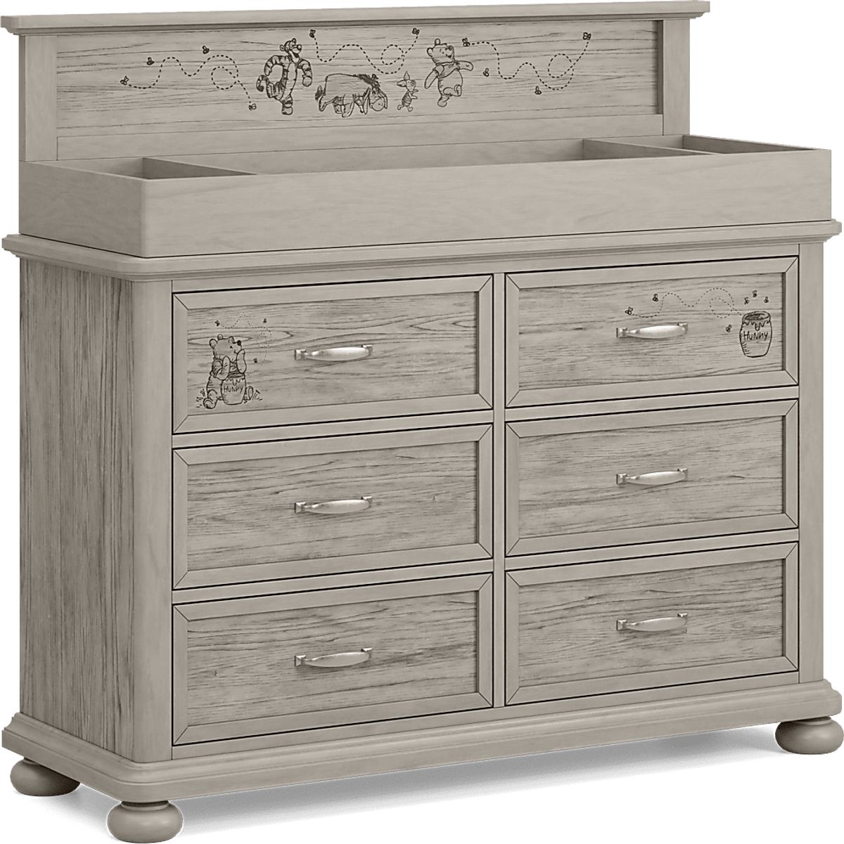 Disney Woodland Adventures With Winnie The Pooh Gray Dresser Changing Pad |  Rooms to Go