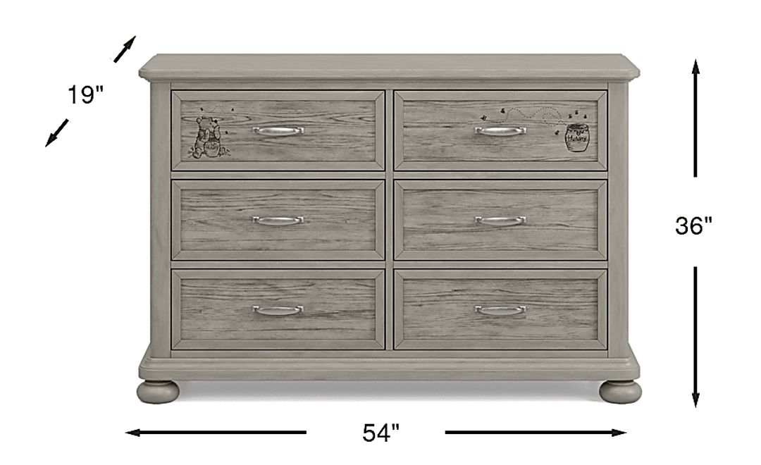 Disney Baby Woodland Adventures with Winnie the Pooh Classic Gray Dresser