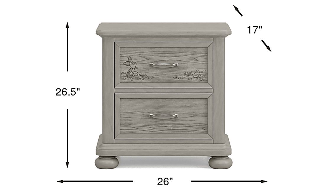 Disney Baby Woodland Adventures with Winnie the Pooh Classic Gray Nightstand