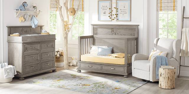 Disney Baby Woodland Adventures with Winnie the Pooh Classic Gray Nursery with Conversion Rails - Thumbnail - Image 3