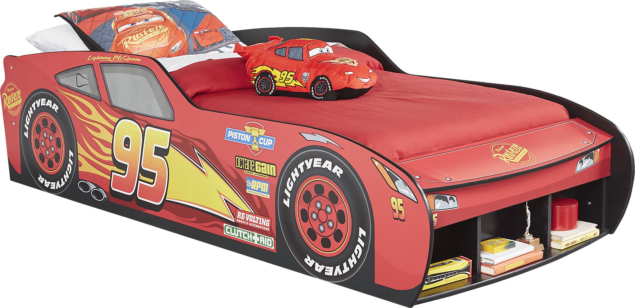 Maak los Defecte Ingenieurs Disney/Pixar Cars Lightning McQueen™ Red 3 Pc Twin Car Bed - Rooms To Go