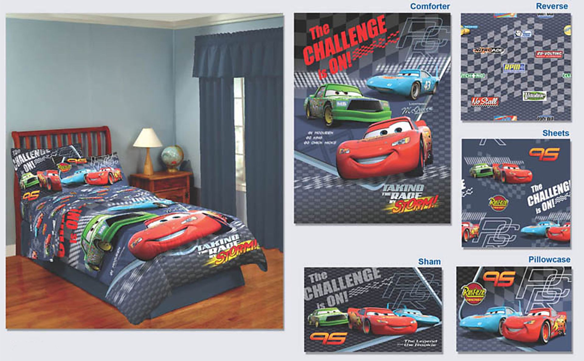 Disney Cars Gray Twin Bedset