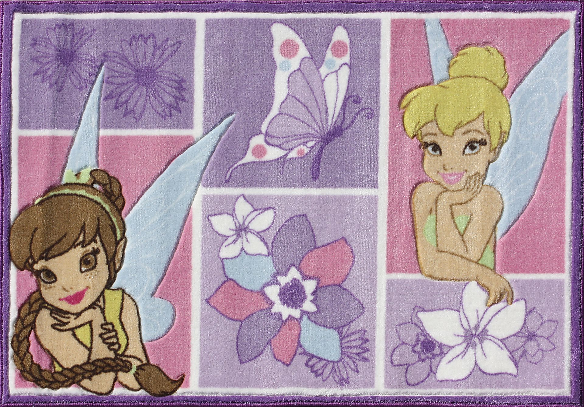 Disney Fairies Patch Purple 2'6 x 3'6 Rug - Image 1