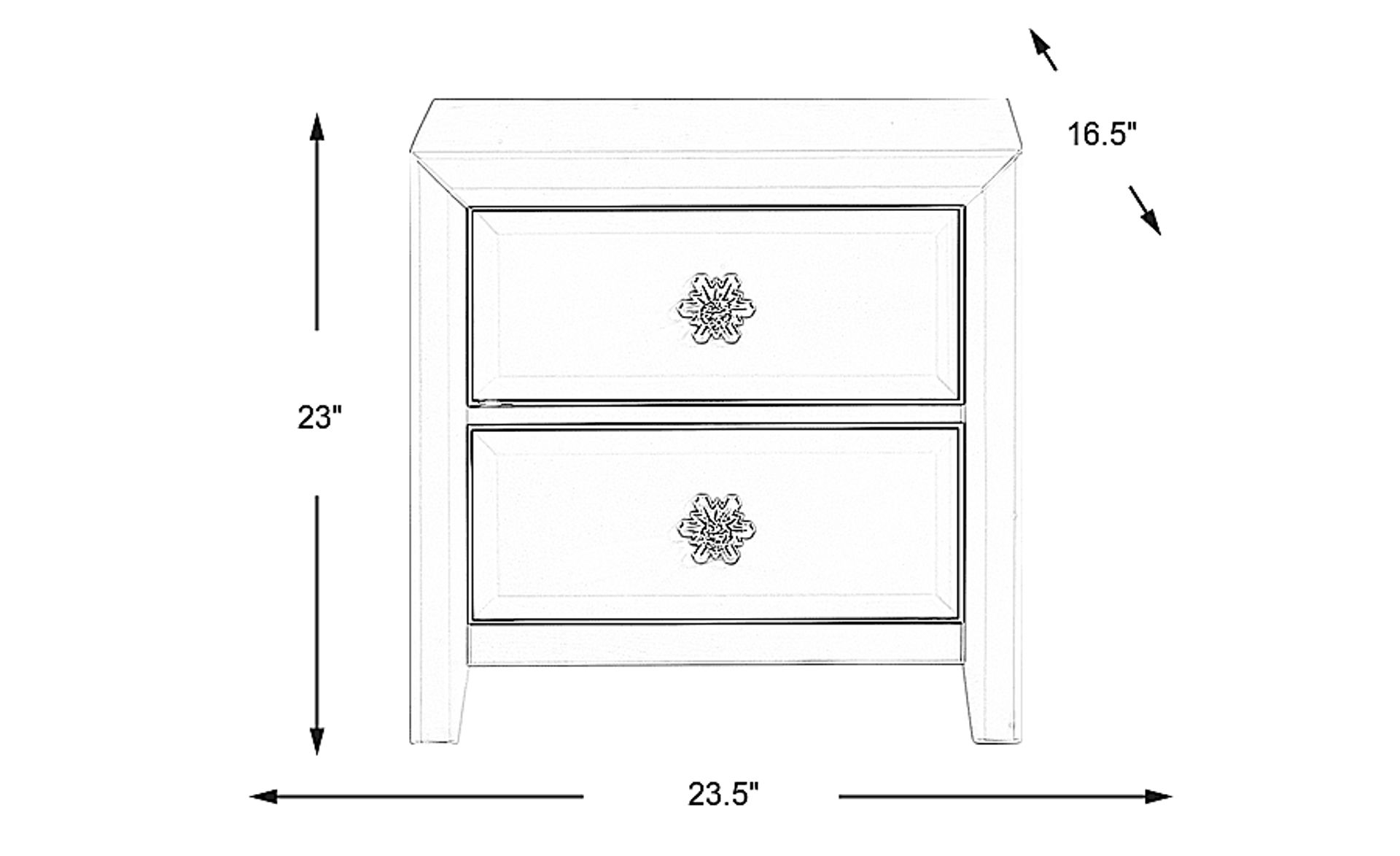 Dimension Image. Please refer to the Dimension Tab on this page for dimension details.