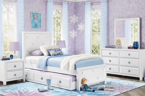 Disney Frozen Ice White 5 Pc Twin Panel Bedroom