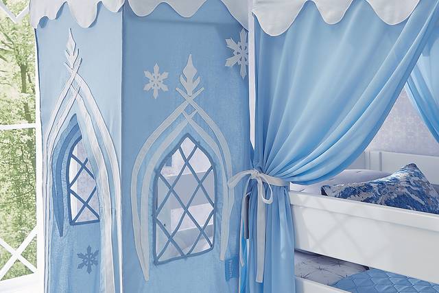 Disney Frozen White Twin Loft Bed with Whiteboard and Tower - Thumbnail - Image 3