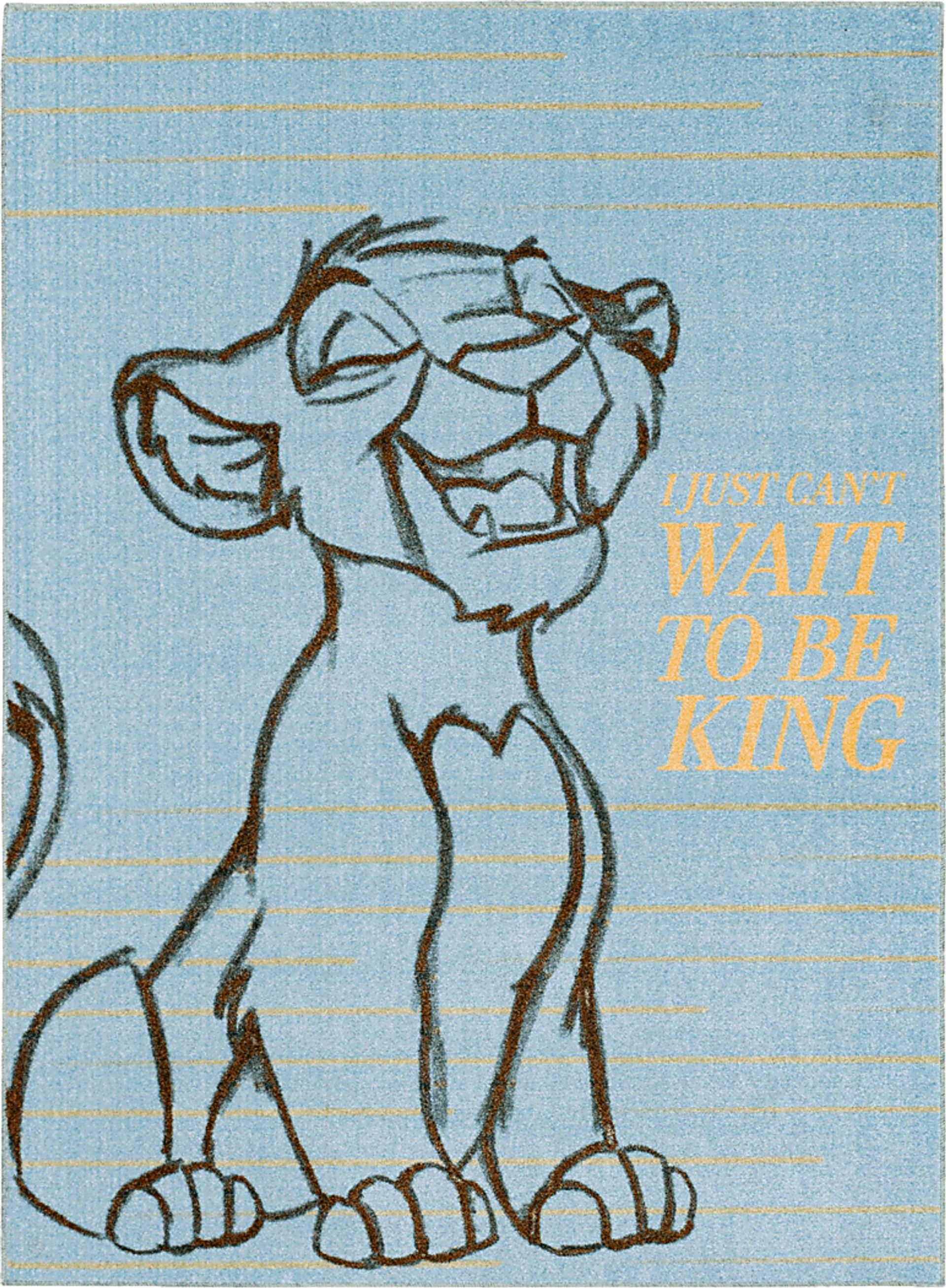 Disney Lion King Simba Blue 5' x 7' Rug - Image 1