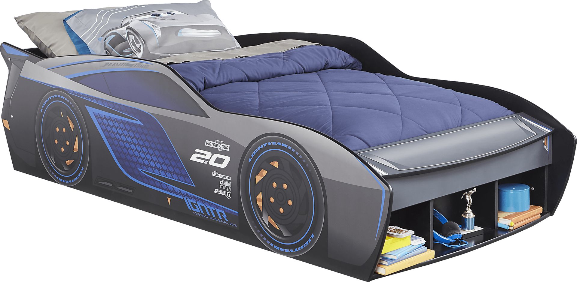 Disney/Pixar Cars Jackson Storm™ Blue Twin Car Bed - Image 1