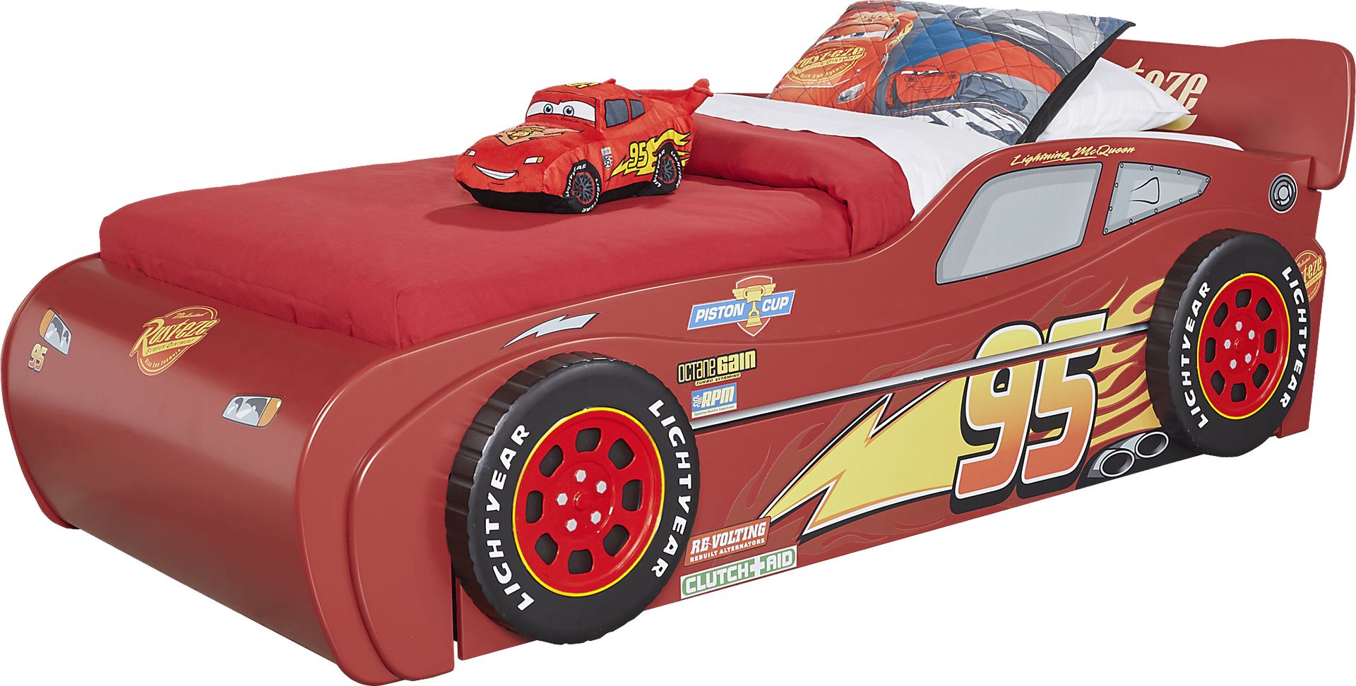 Disney/Pixar Cars Lightning McQueen™ Red 4 Pc Twin Bed w/Trundle - Image 1