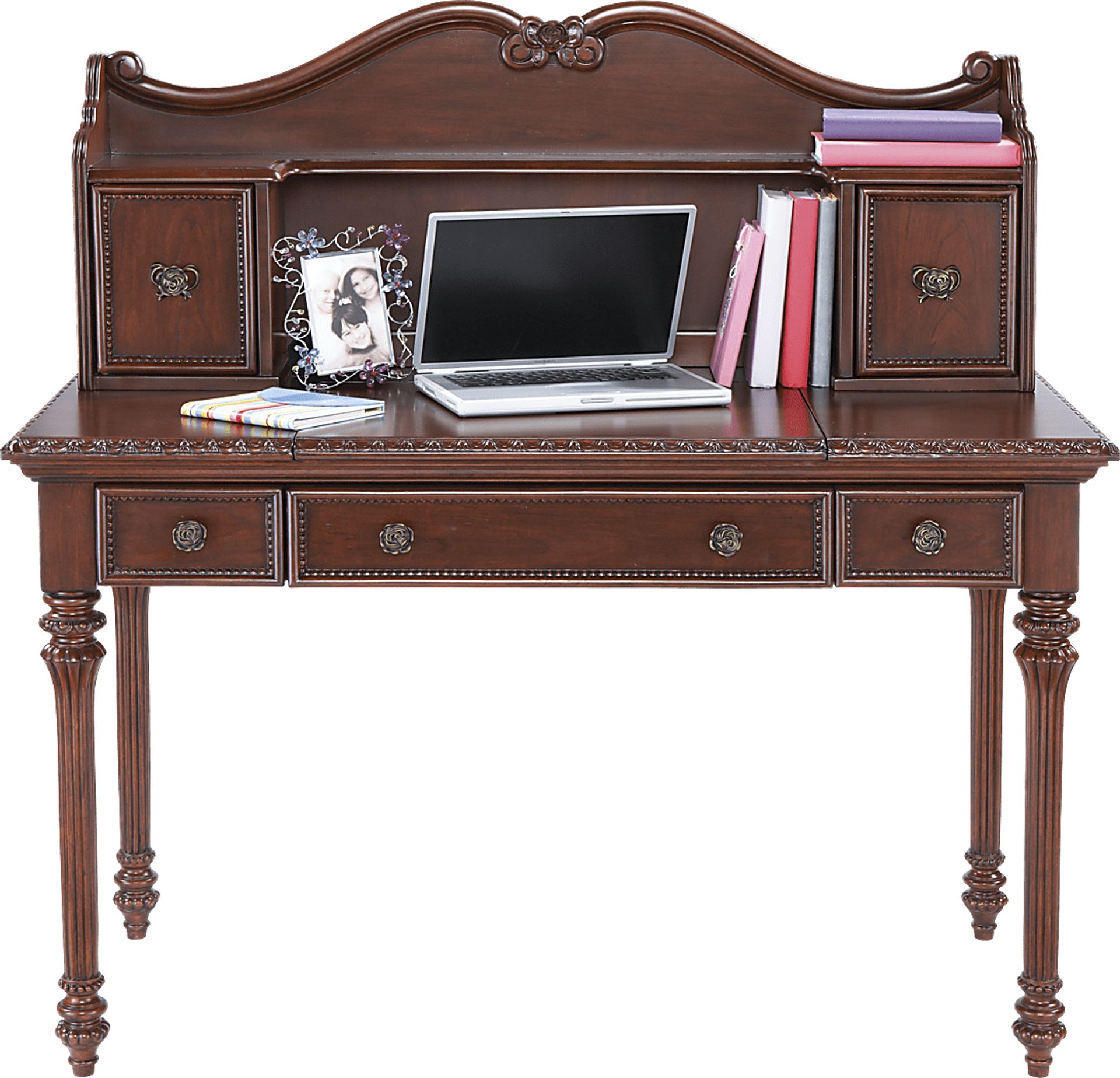 Disney Princess Cherry Desk w/Vanity Mirror & Hutch - Image 2