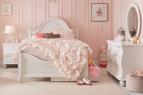 Disney Princess Dreamer White 5 Pc Full Panel Bedroom