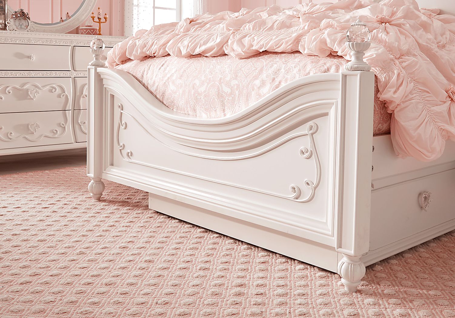 Disney Princess White Twin Panel Bed - Thumbnail 4