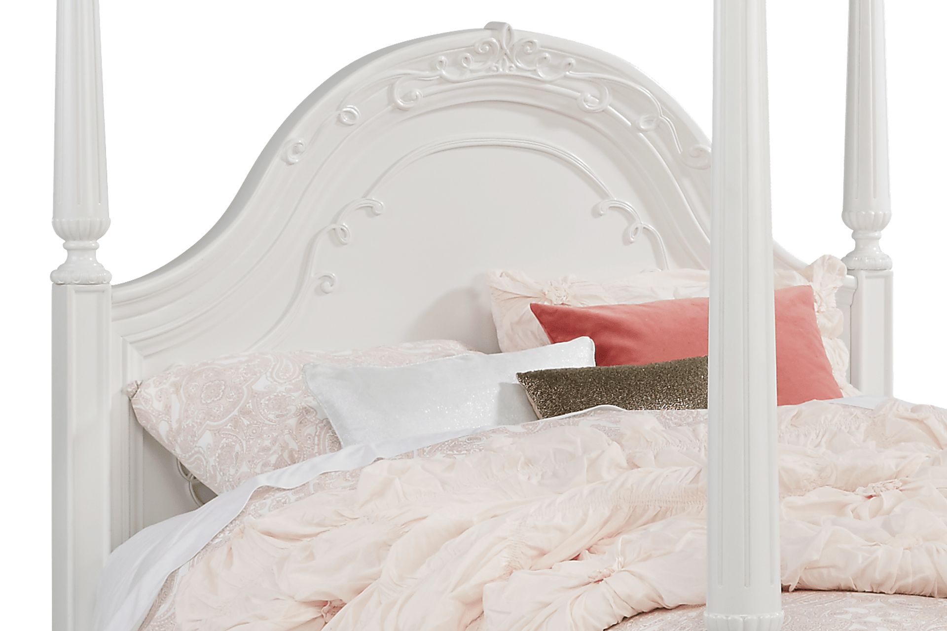 Disney Princess Dreamer White 4 Pc Twin Canopy Bed - Image 3