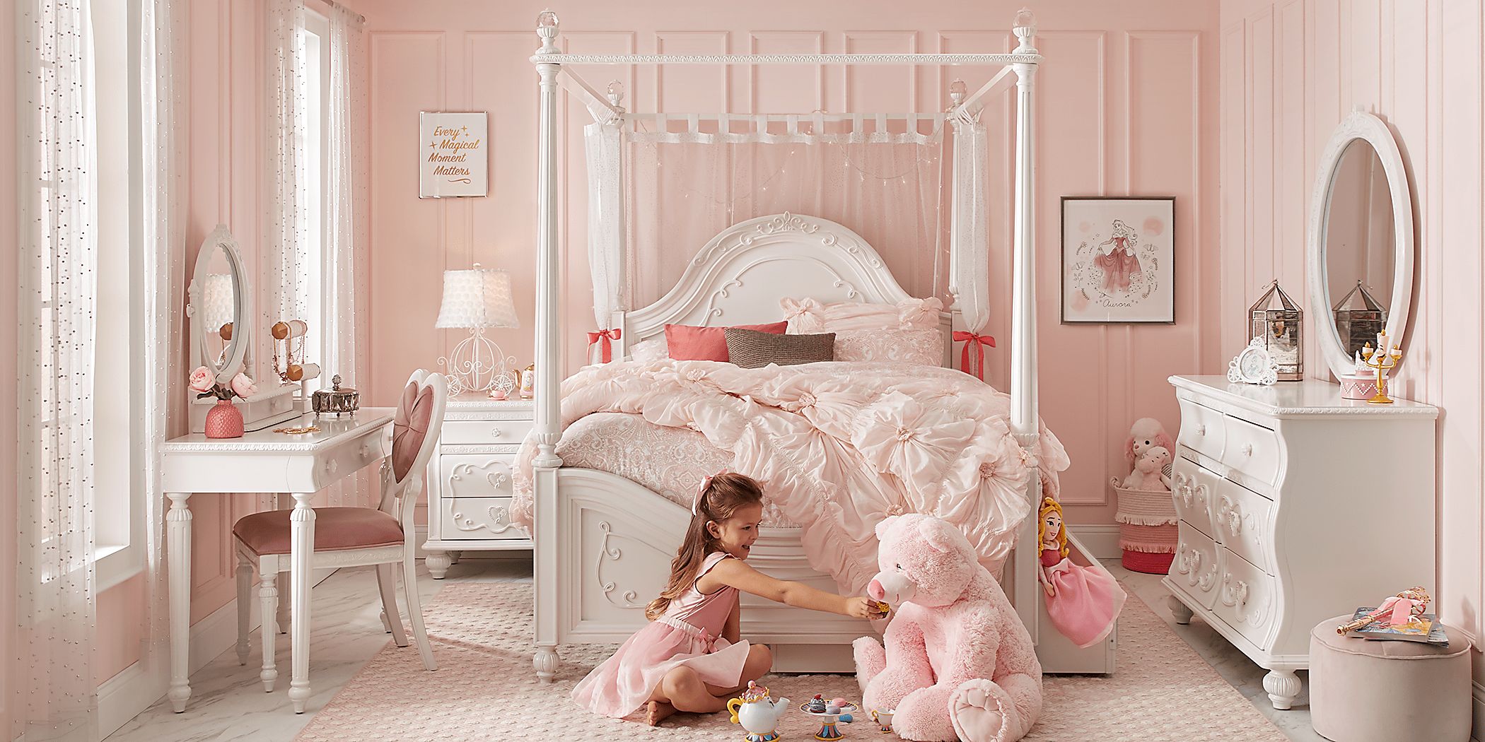 Princess twin outlet canopy bed