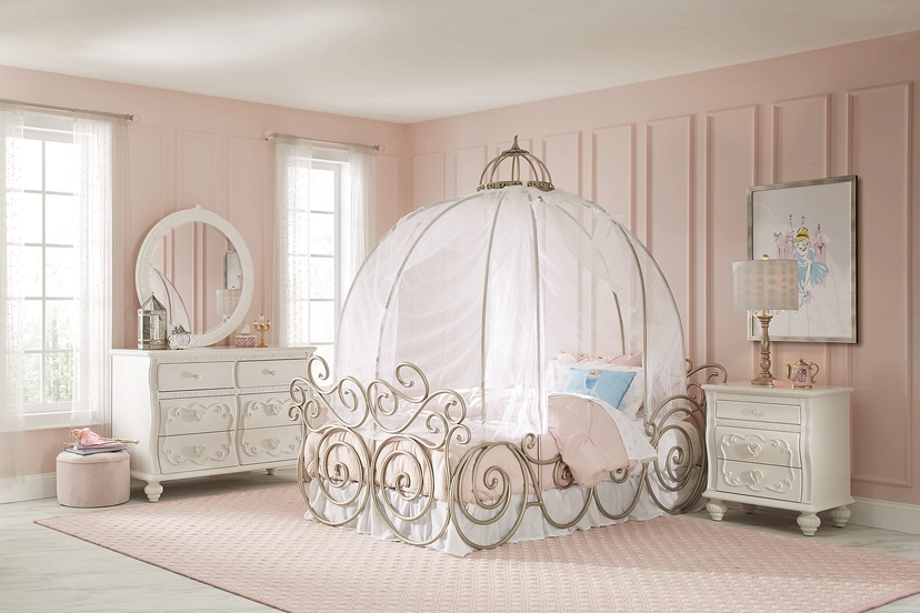 Disney Princess Dreamer White 7 Pc Full Carriage Bedroom