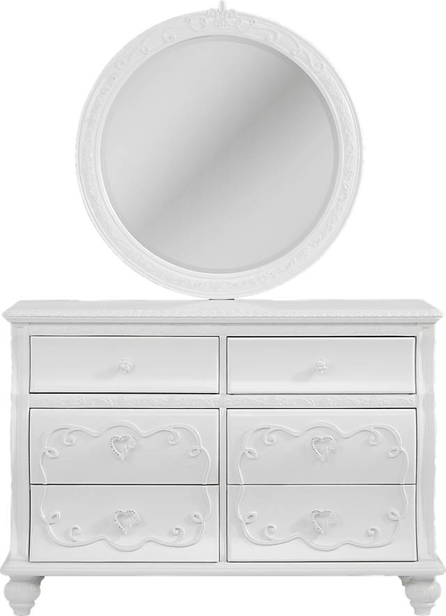 Disney Princess Dreamer White Dresser & Mirror Set - Thumbnail - Image 1