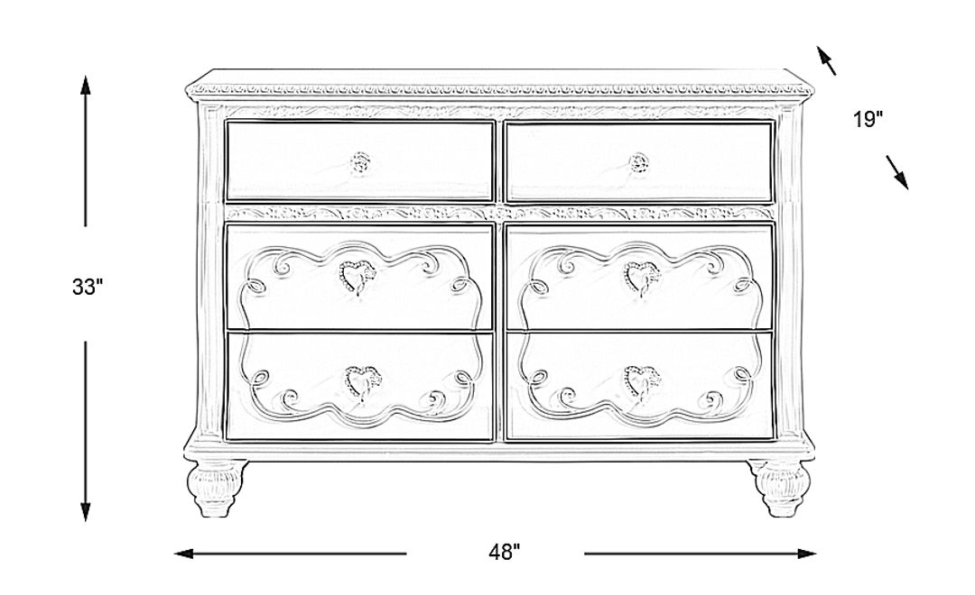 Disney Princess White Dresser