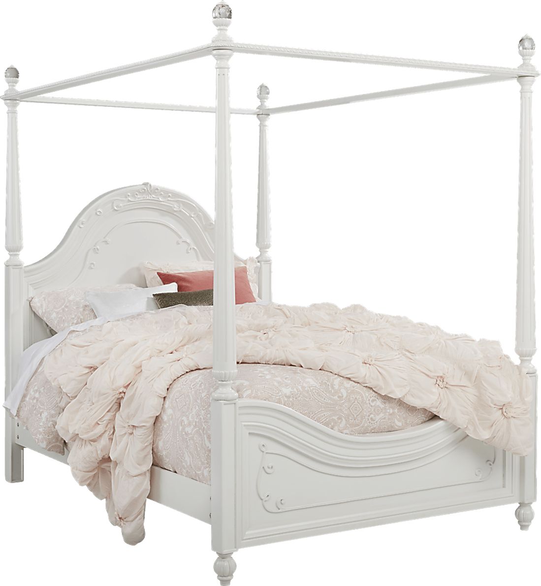 Disney Princess Dreamer White 4 Pc Full Canopy Bed