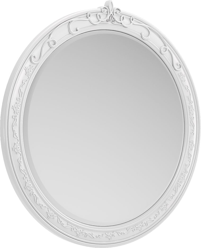 Disney Princess White Round Mirror