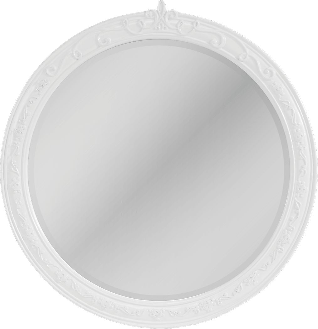 Disney Princess White Round Mirror