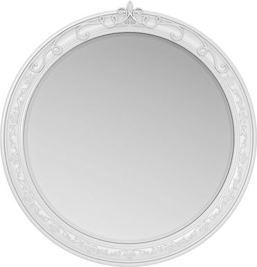 Disney Princess White Round Mirror